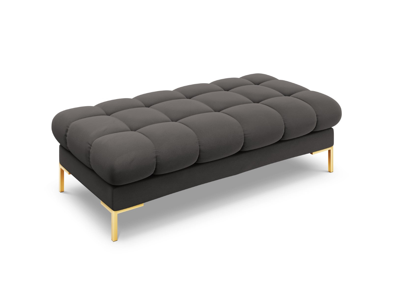 Cosmopolitan Design Bank Bali 2-zits, flueel, donkergrijs - 62x133x40c