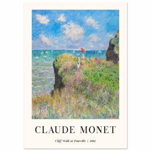 Artfulprints Poster Claude Monet – Cliff walk at Pourville – A4 21×29. Artfulprints Poster Claude Monet – Cliff walk at Pourville – A4 21×29.
