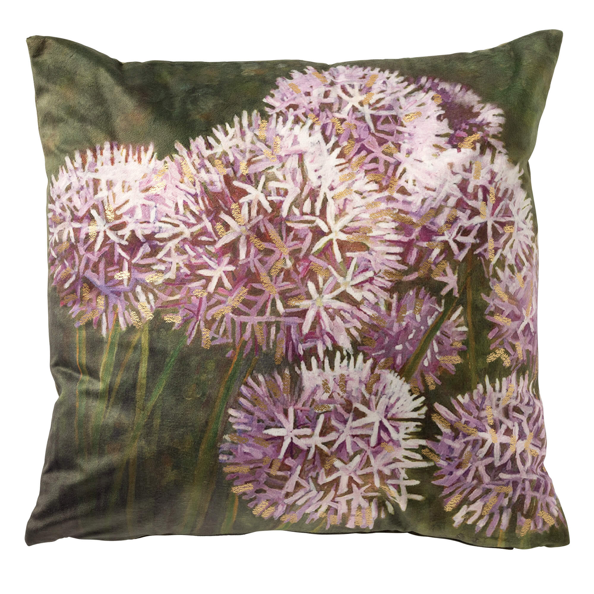 DIANTHE - kussenhoes 45x45 cm - bloemenprint - Orchide Ice - paars, gr