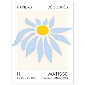 Artfulprints Poster Matisse – Deep sea dance light blue – 30×40 cm – B