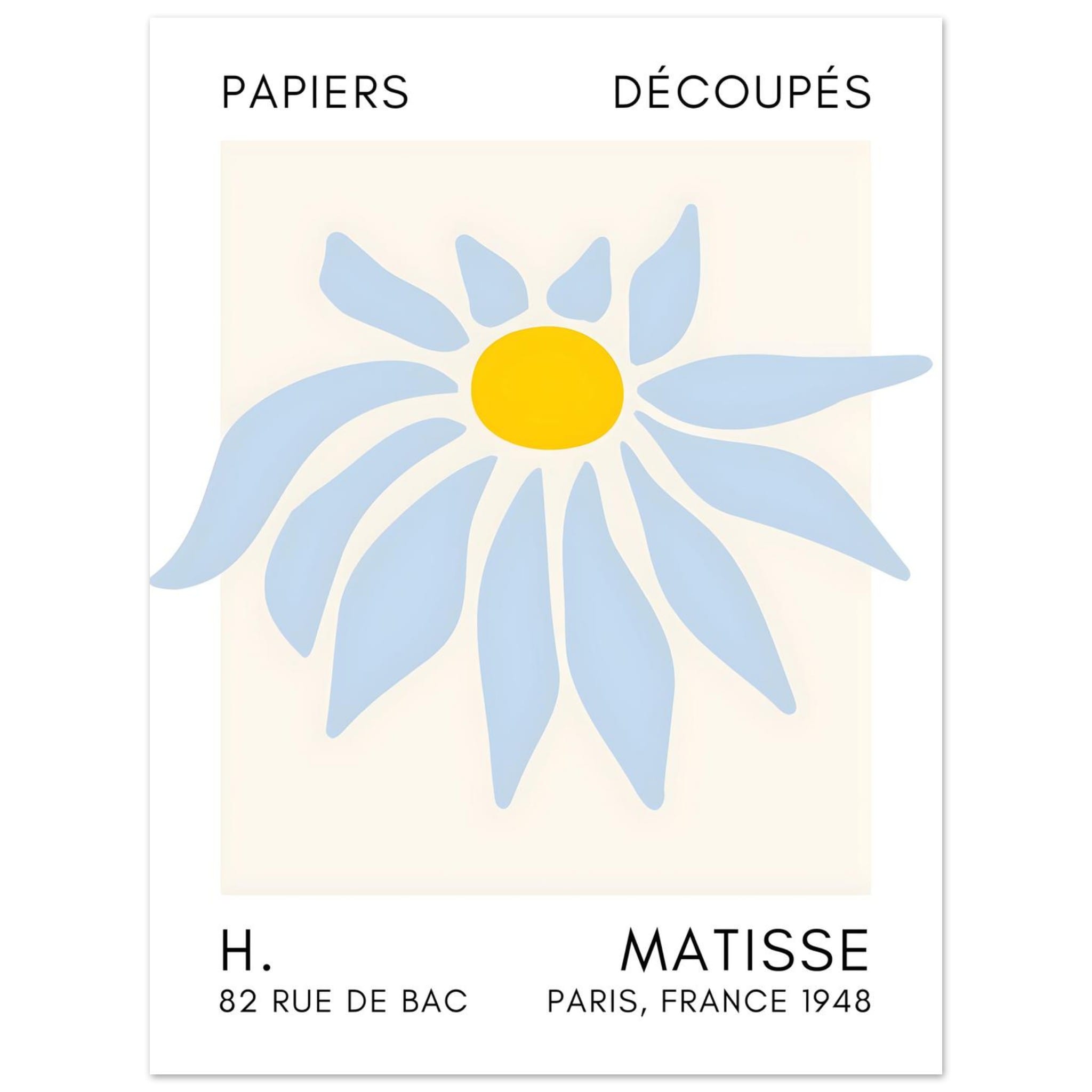 Artfulprints Poster Matisse – Deep sea dance light blue - 30x40 cm - B