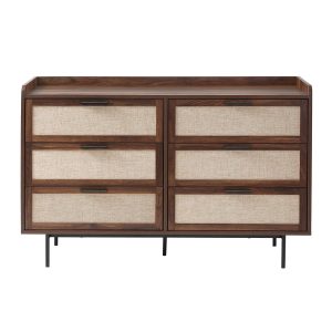 Calicosy – JETSON Commode 6 lades – Notenhout – 120x79x39,5 cm Calicosy – JETSON Commode 6 lades – Notenhout – 120x79x39,5 cm
