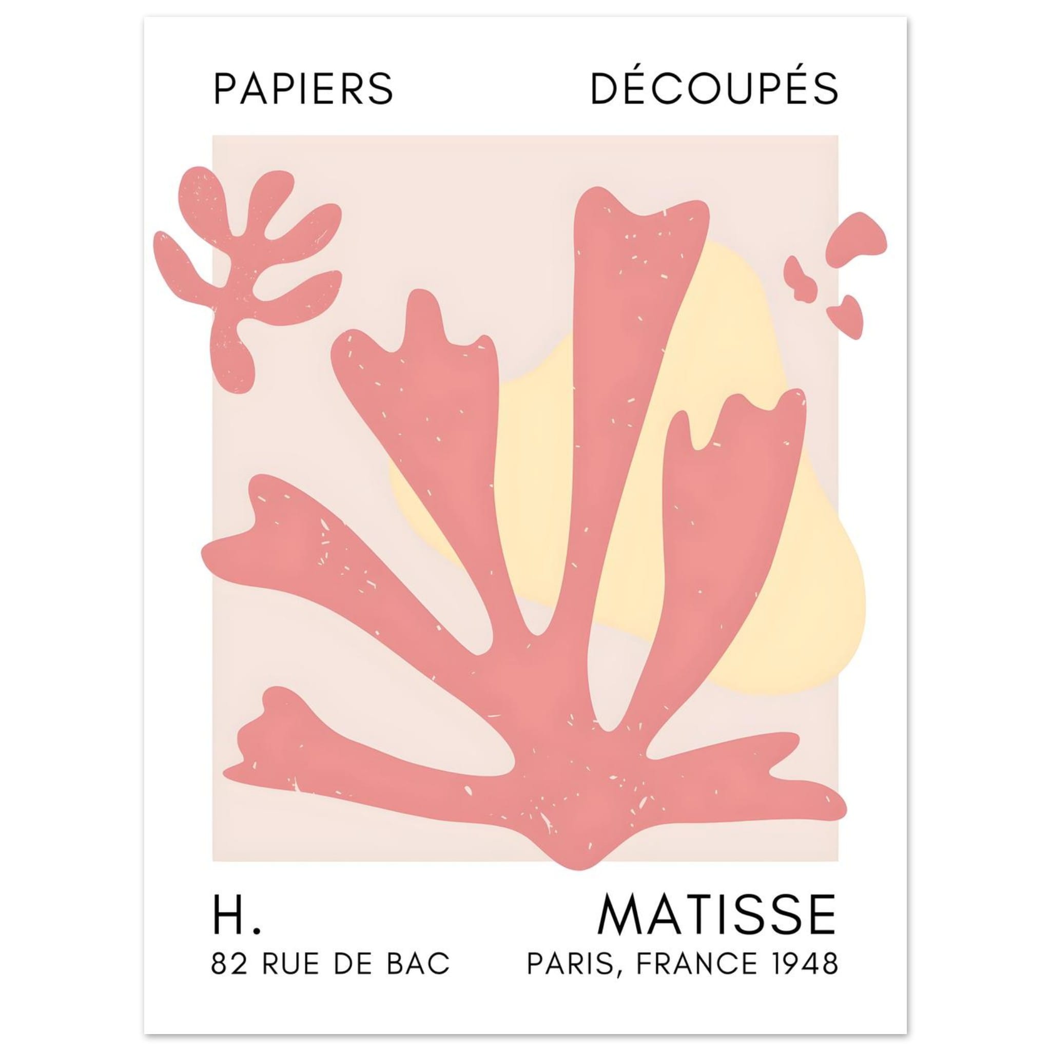 Artfulprints Poster Matisse – Abstract bloom taupe - 30x40 cm - Taupe