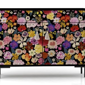 Dressoir MDF 2 deuren en 2 lades met print WILD BEAUTY Dressoir MDF 2 deuren en 2 lades met print WILD BEAUTY