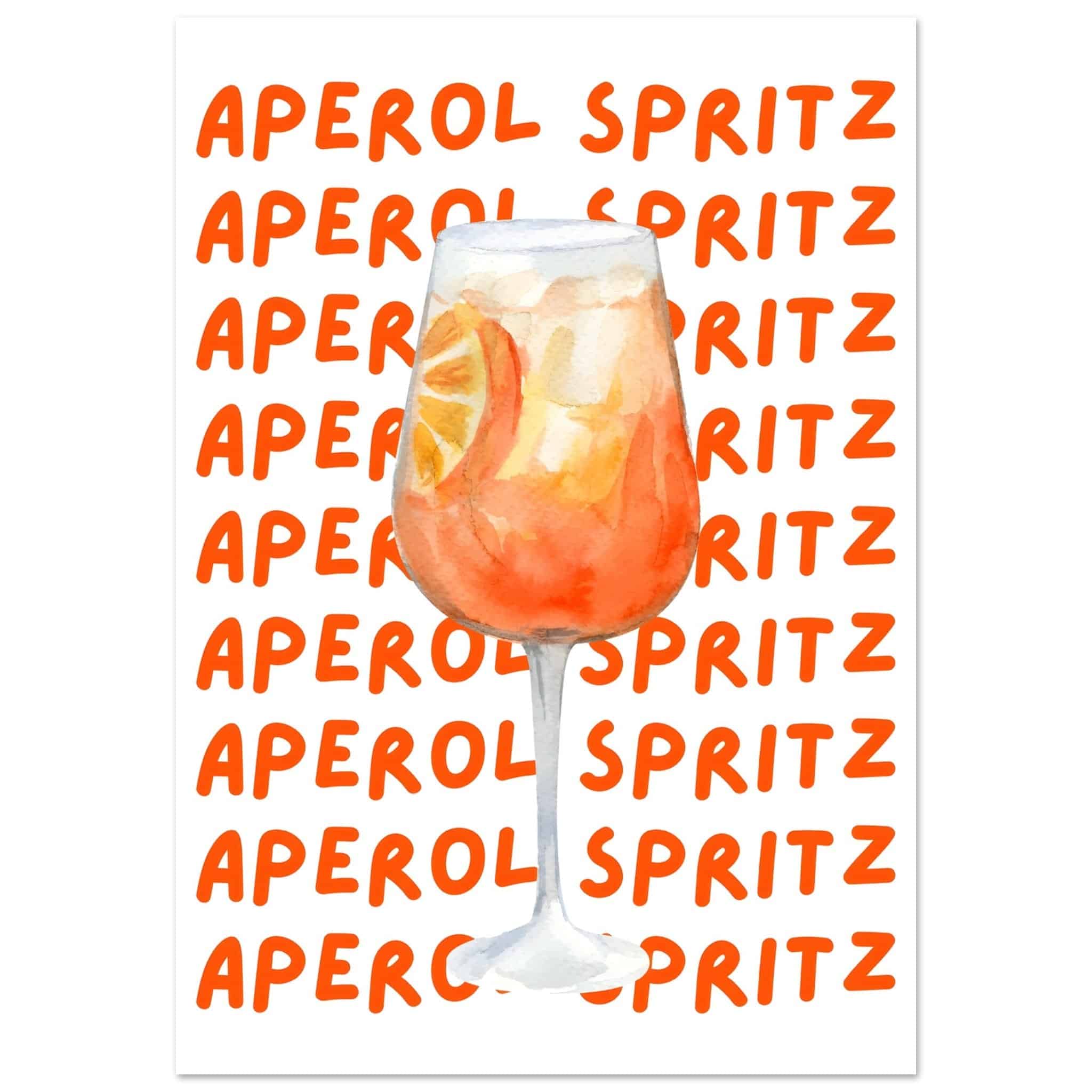 Artfulprints Poster Aperol Spritz - Written behind the glass - 70x100