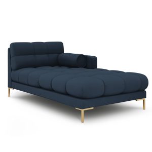 Cosmopolitan Design rechter chaise longue Bali structurele stof, blauw