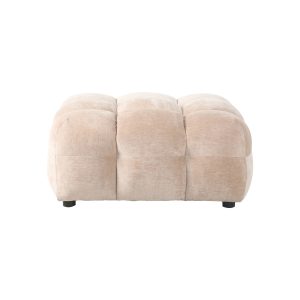Dutchbone Hackman Hocker Velours Beige Dutchbone Hackman Hocker Velours Beige