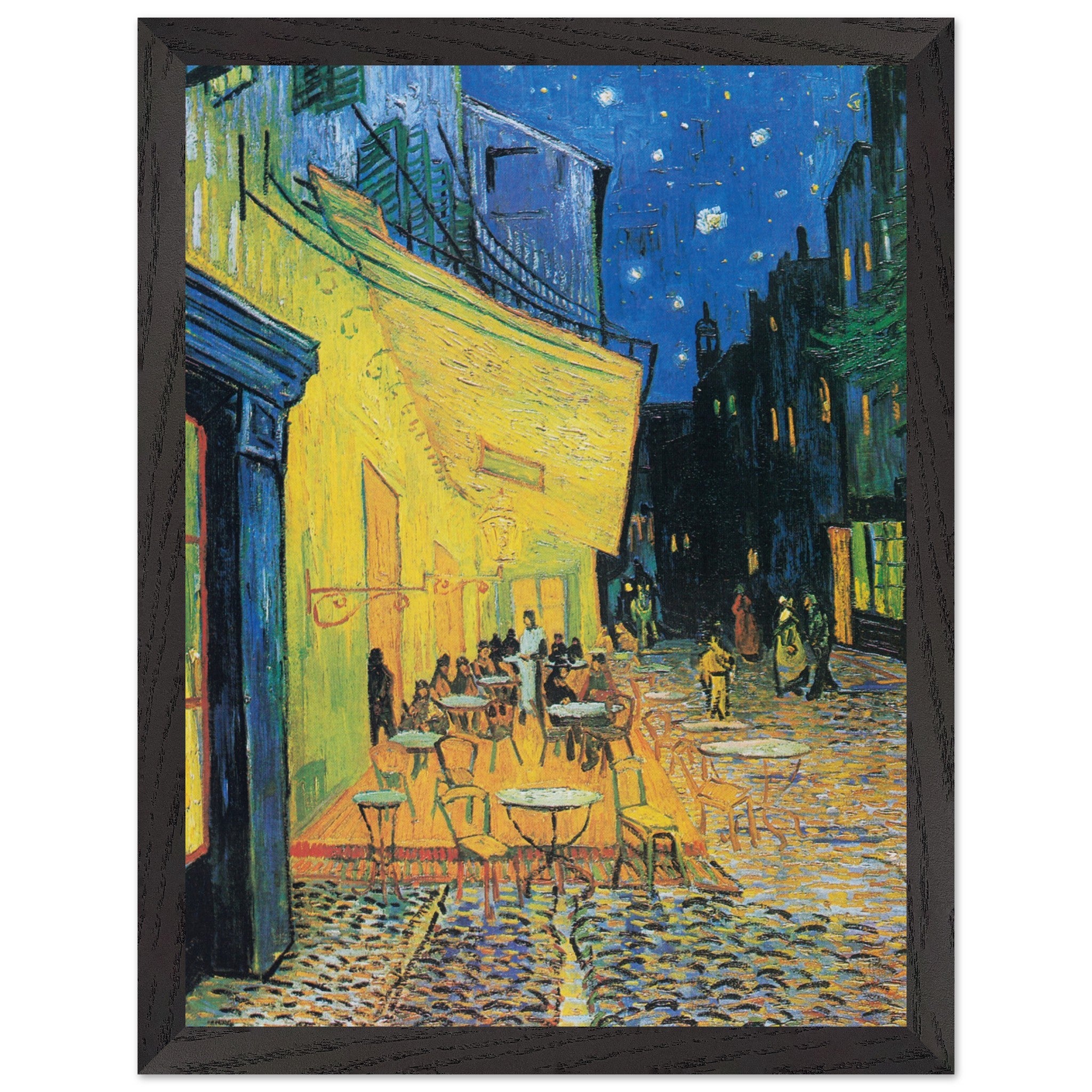 Artfulprints Poster met Lijst Vincent van Gogh - Caféterras bij nacht