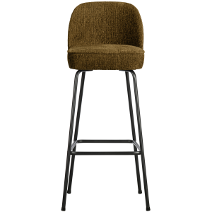 WOOOD barstoel Vogue – Structure Velvet – Brass – 103x50x55 WOOOD barstoel Vogue – Structure Velvet – Brass – 103x50x55