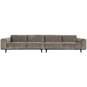 WOOOD 4-zits bank XL Statement- Rib – Clay – 77x372x93 WOOOD 4-zits bank XL Statement- Rib – Clay – 77x372x93