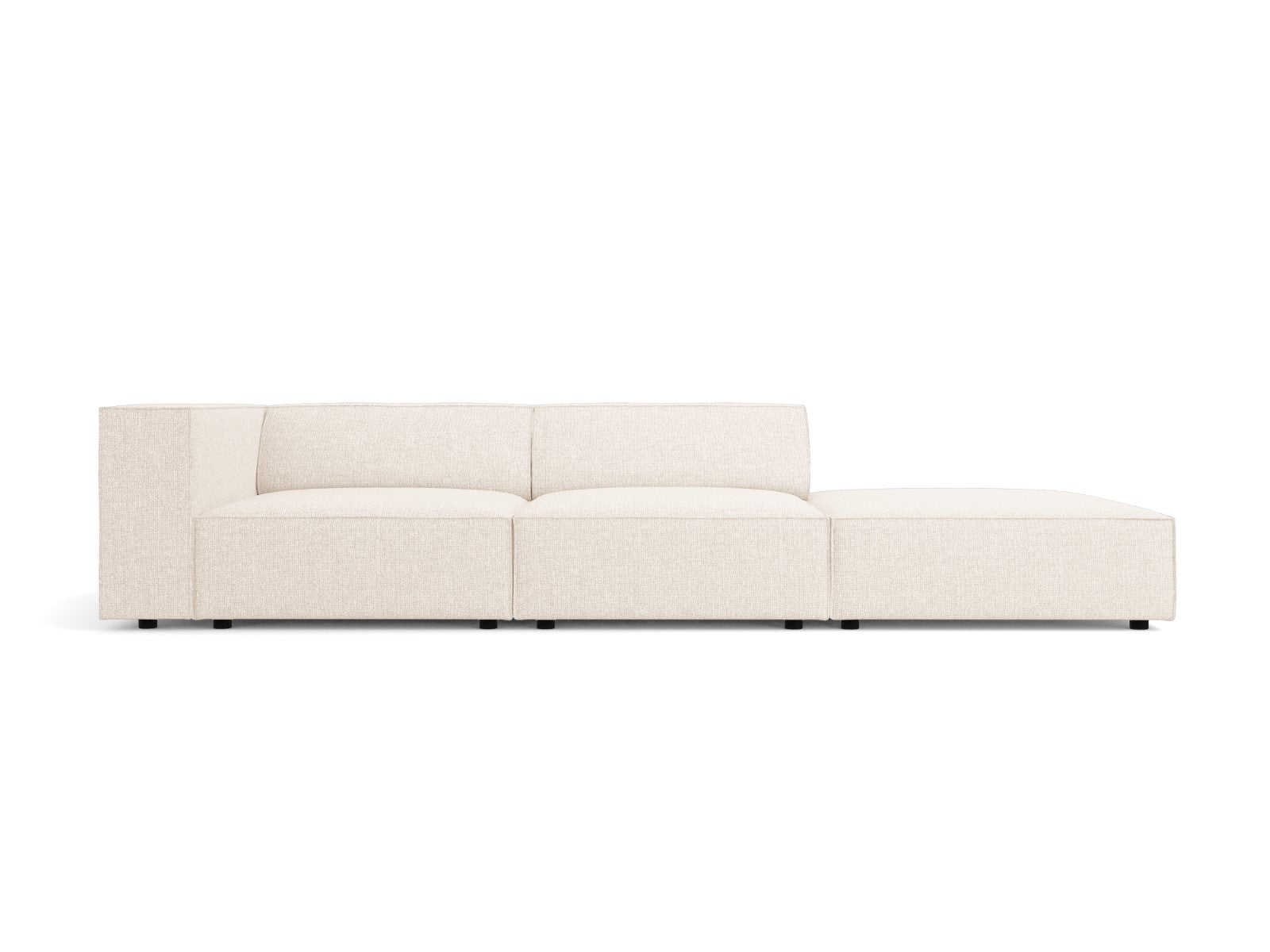 Cosmopolitan Design Rechte bank Arendal 4-zits, chenille, lichtbeige -