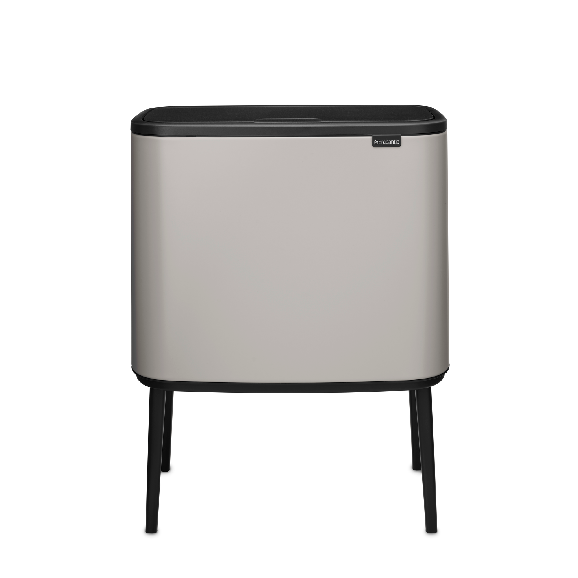 Brabantia Bo Touch Bin, met 2 binnenemmers, 11 + 23 liter - Soft Grey