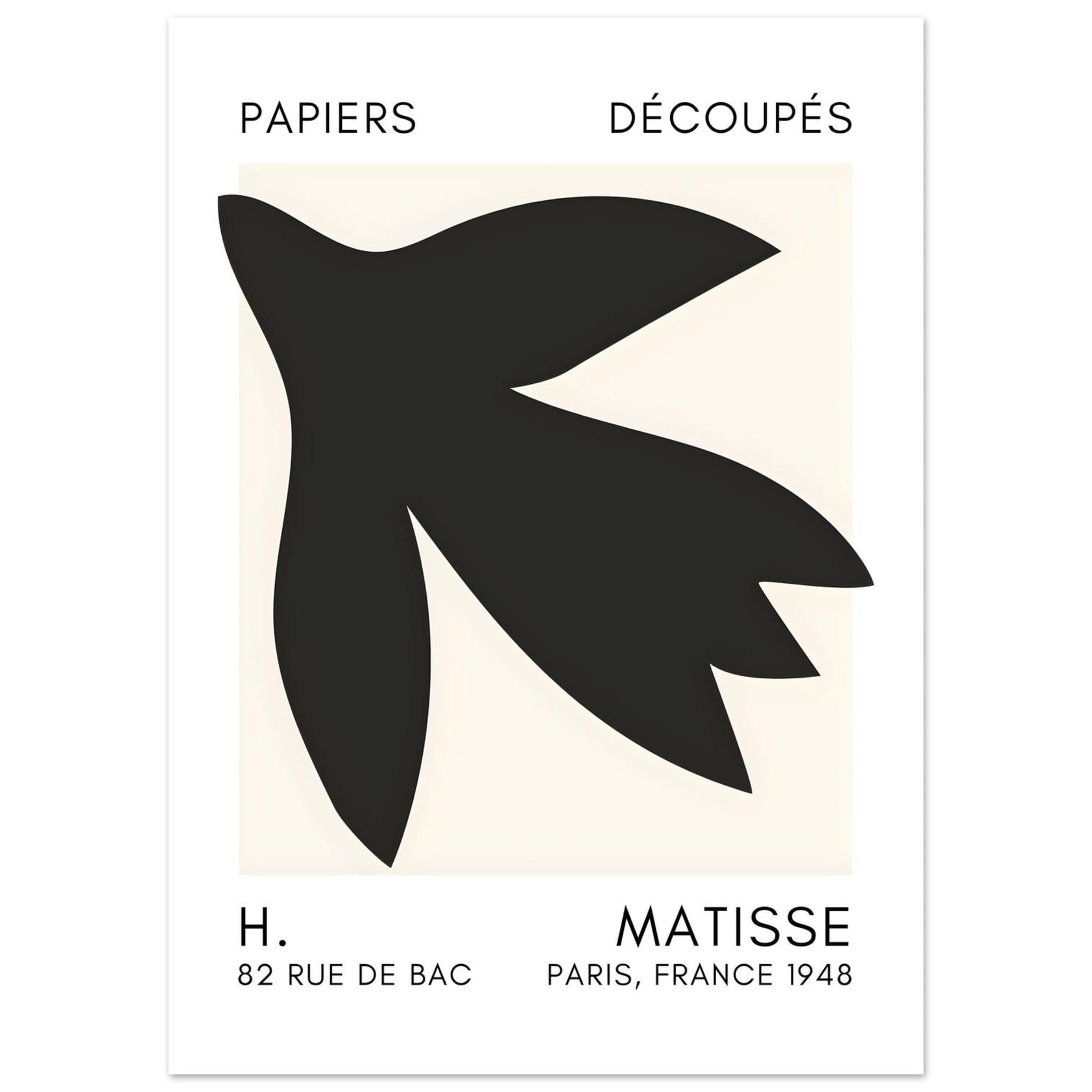 Artfulprints Poster Matisse – Shapes in the air black - 50x70 cm - Zwa