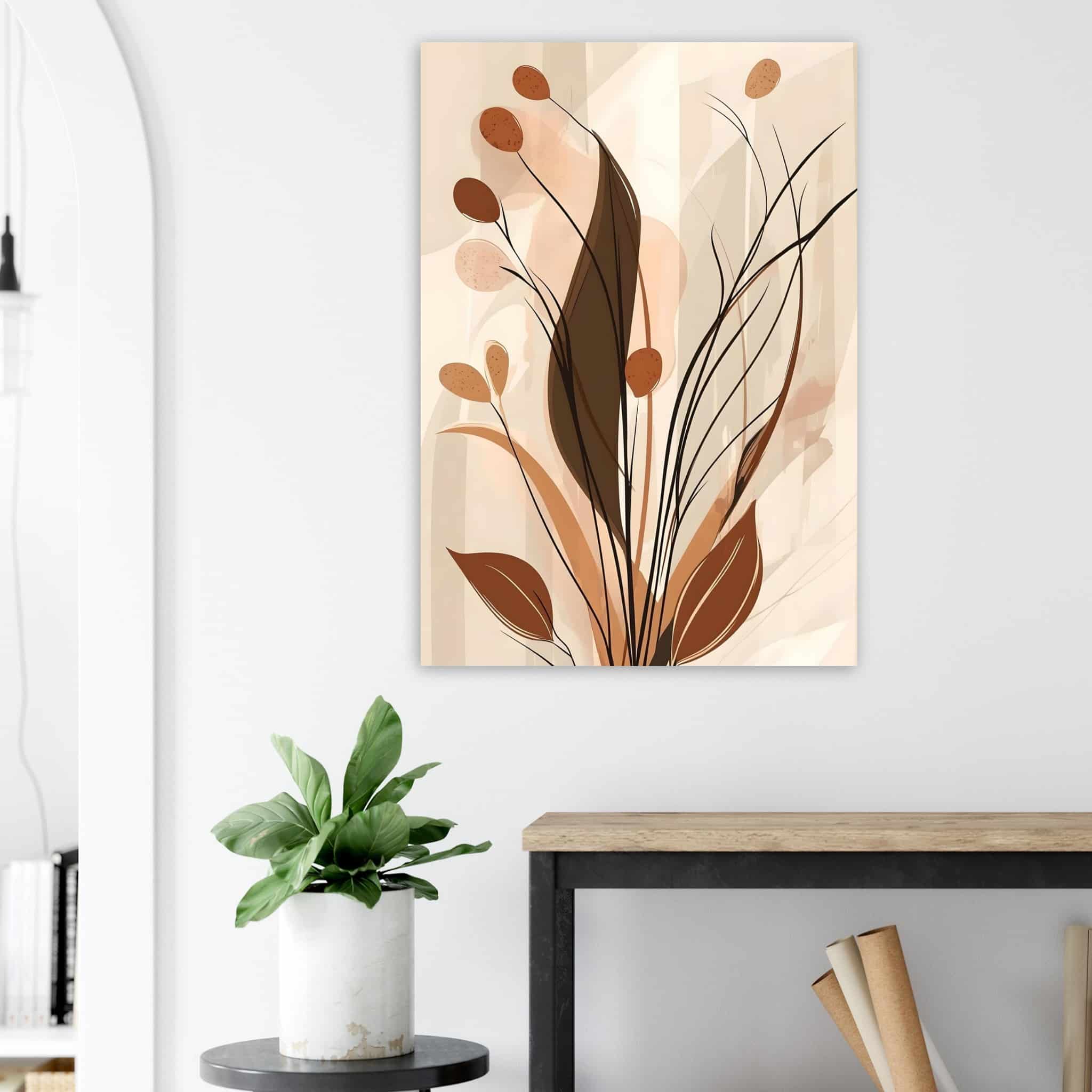 Artfulprints Poster Boho – Autumn growth - 70x100 cm - Bruin