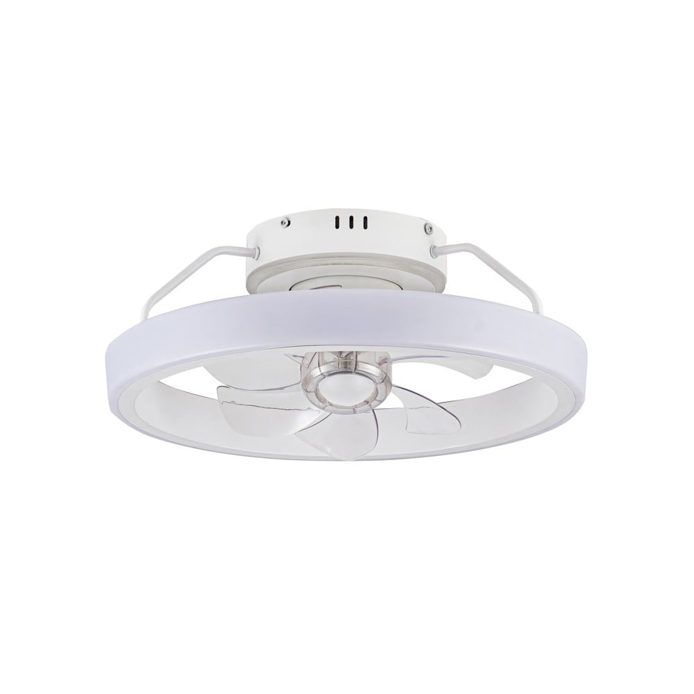 CristalRecord plafondventilator Dinirot - 2 lichts - 50 x 19 cm - wit