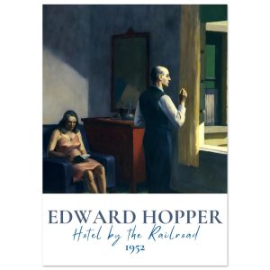 Artfulprints Poster Edward Hopper – Hotel by the railroad – A4 21×29.7