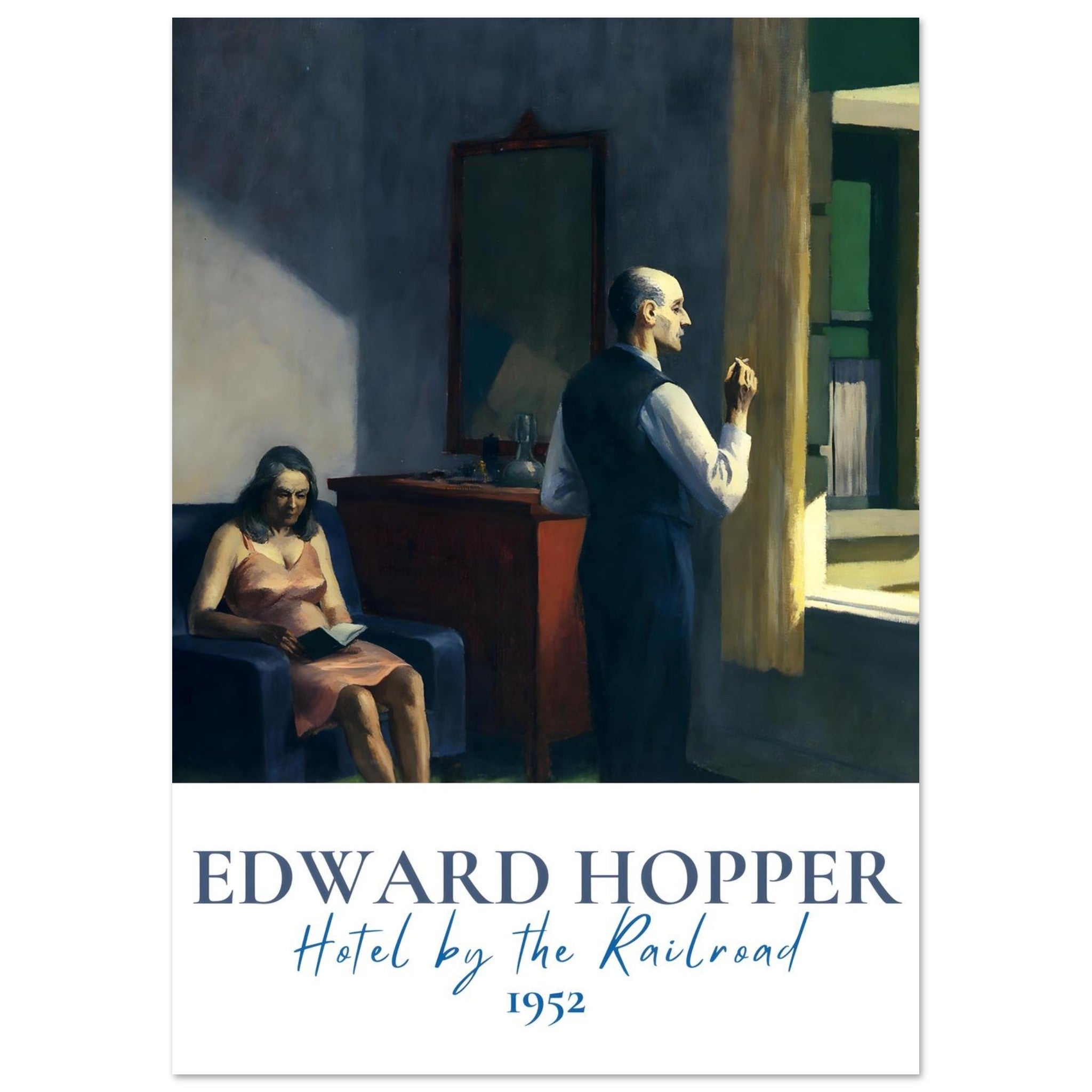 Artfulprints Poster Edward Hopper - Hotel by the railroad - A4 21x29.7