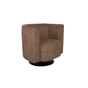 Dutchbone Flower Fauteuil/ Draaistoel Bruin Dutchbone Flower Fauteuil/ Draaistoel Bruin