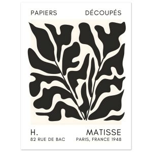 Artfulprints Poster Matisse – Seabed shapes black – 30×40 cm – Zwart Artfulprints Poster Matisse – Seabed shapes black – 30×40 cm – Zwart