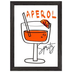 Artfulprints Poster met Lijst Aperol Spritz – Minimalistic – A4 21×29. Artfulprints Poster met Lijst Aperol Spritz – Minimalistic – A4 21×29.