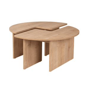 Calicosy – MOIRA Set van 2 salontafels – Hout – 90x90x41 cm Calicosy – MOIRA Set van 2 salontafels – Hout – 90x90x41 cm