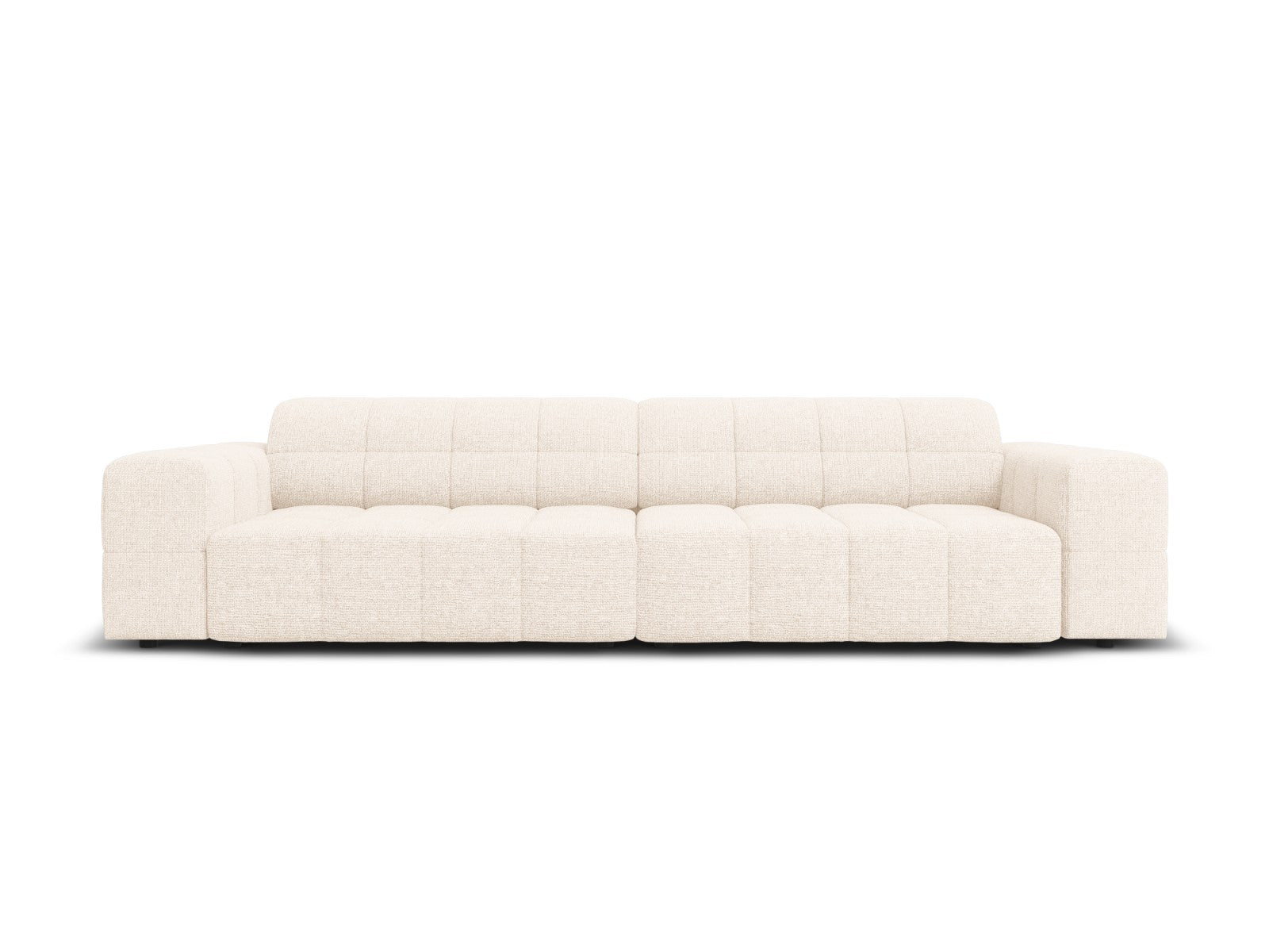 Cosmopolitan Design Bank Chicago 4-zits, chenille lichtbeige - 102x252