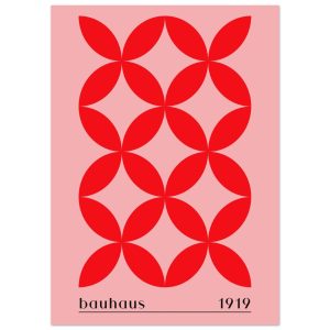 Artfulprints Poster Bauhaus – 1919 – 50×70 cm – Rood Artfulprints Poster Bauhaus – 1919 – 50×70 cm – Rood