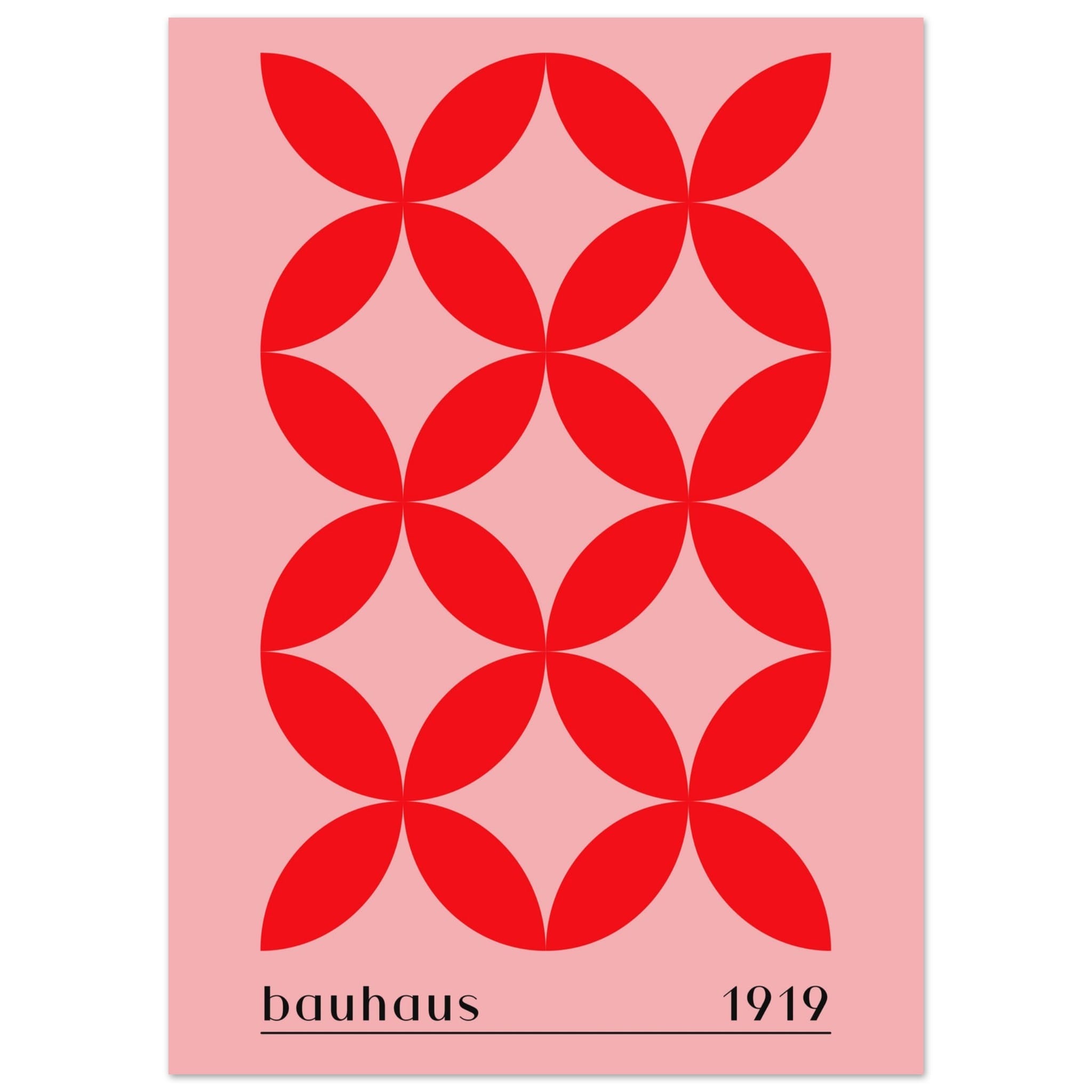 Artfulprints Poster Bauhaus - 1919 - 50x70 cm - Rood