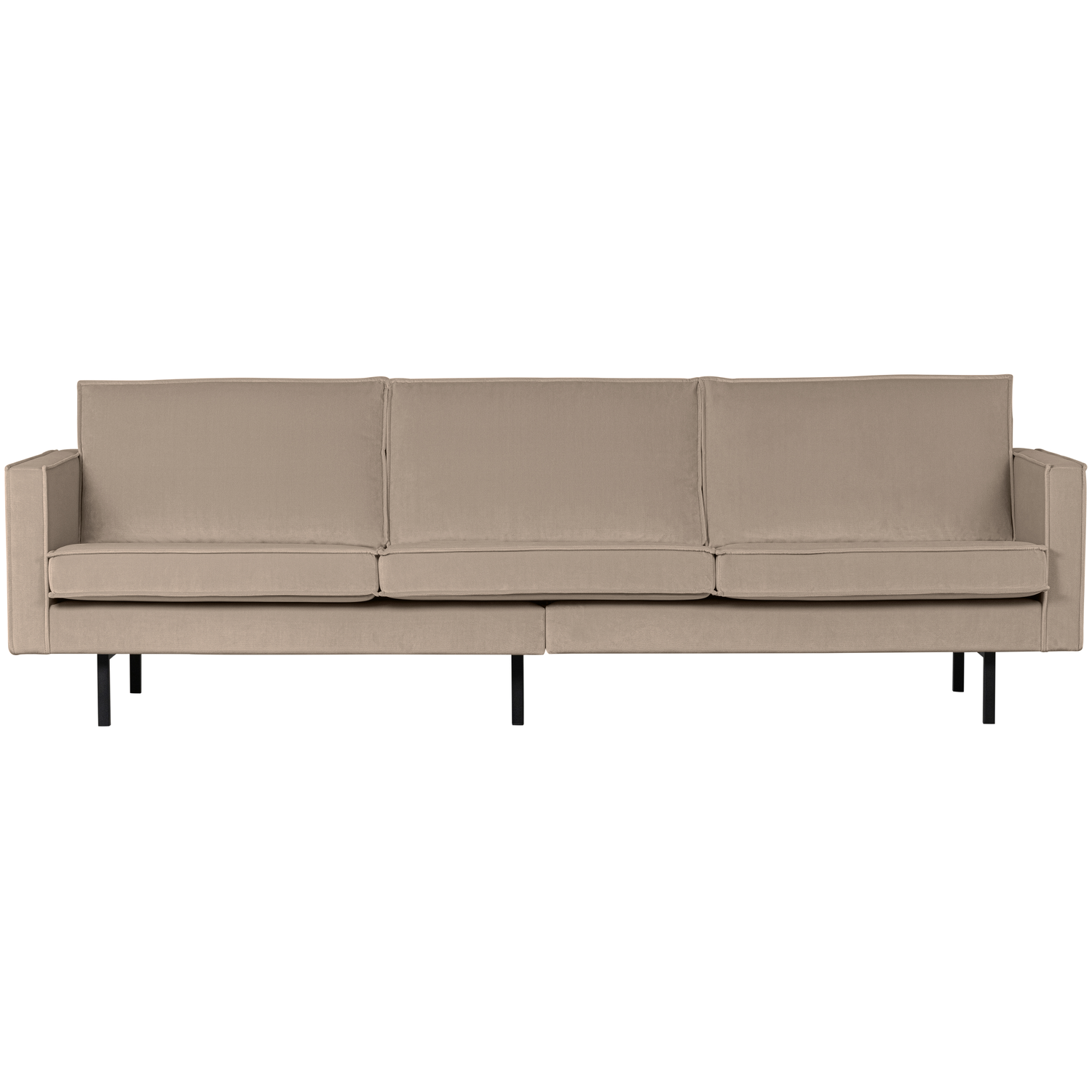 WOOOD 3-zits bank Rodeo - Velvet - Khaki - 85x277x86