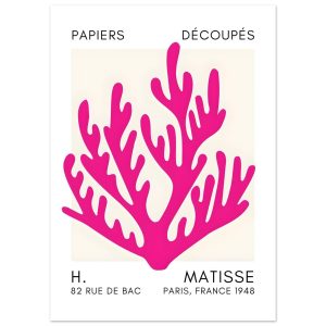 Artfulprints Poster Matisse – Coral harmony pink – 50×70 cm – Roze Artfulprints Poster Matisse – Coral harmony pink – 50×70 cm – Roze