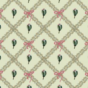Catchii Behang Bowie Bow Tie groen Catchii Behang Bowie Bow Tie groen