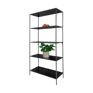 Artichok Karen Boekenkast van Metaal en Hout – B 80 cm – Zwart