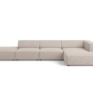 Cosmopolitan Design rechter hoekbank Arendal 5-zits, chenille met ribb Cosmopolitan Design rechter hoekbank Arendal 5-zits, chenille met ribb