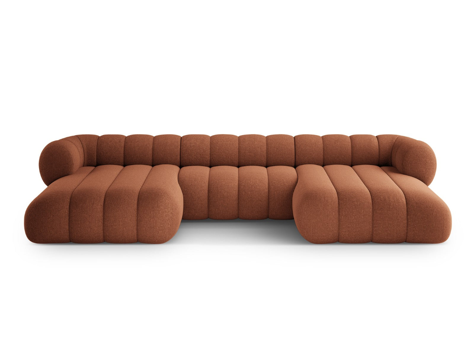 Cosmopolitan Design Panoramische bank Koge 6-zits, chenille baksteen -