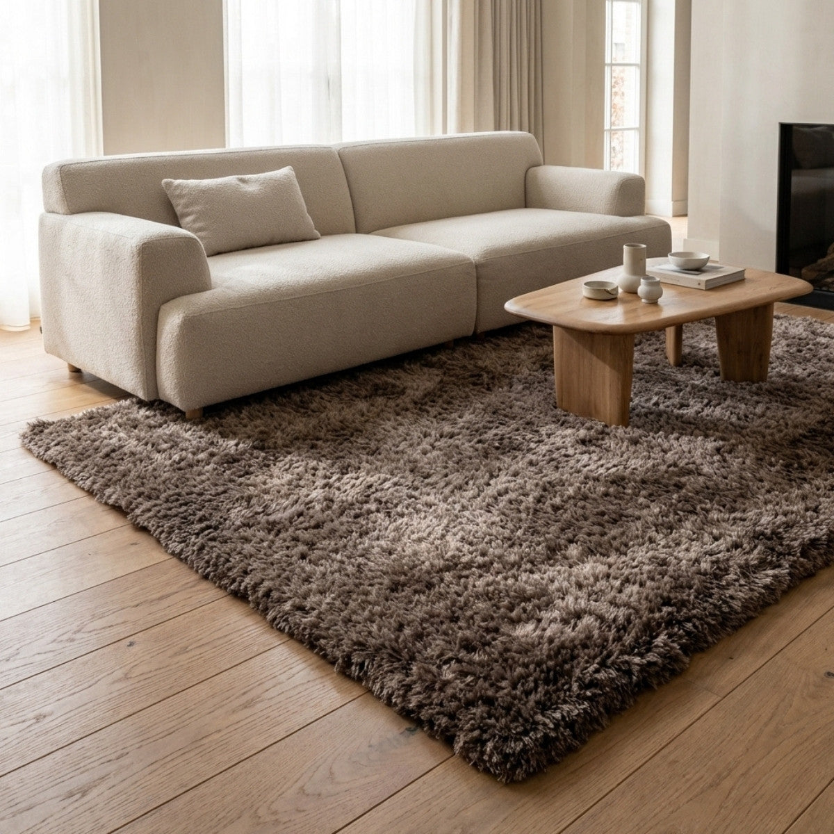 DÉJA Living Vloerkleed Sema - Grijs Wol - 200x290cm