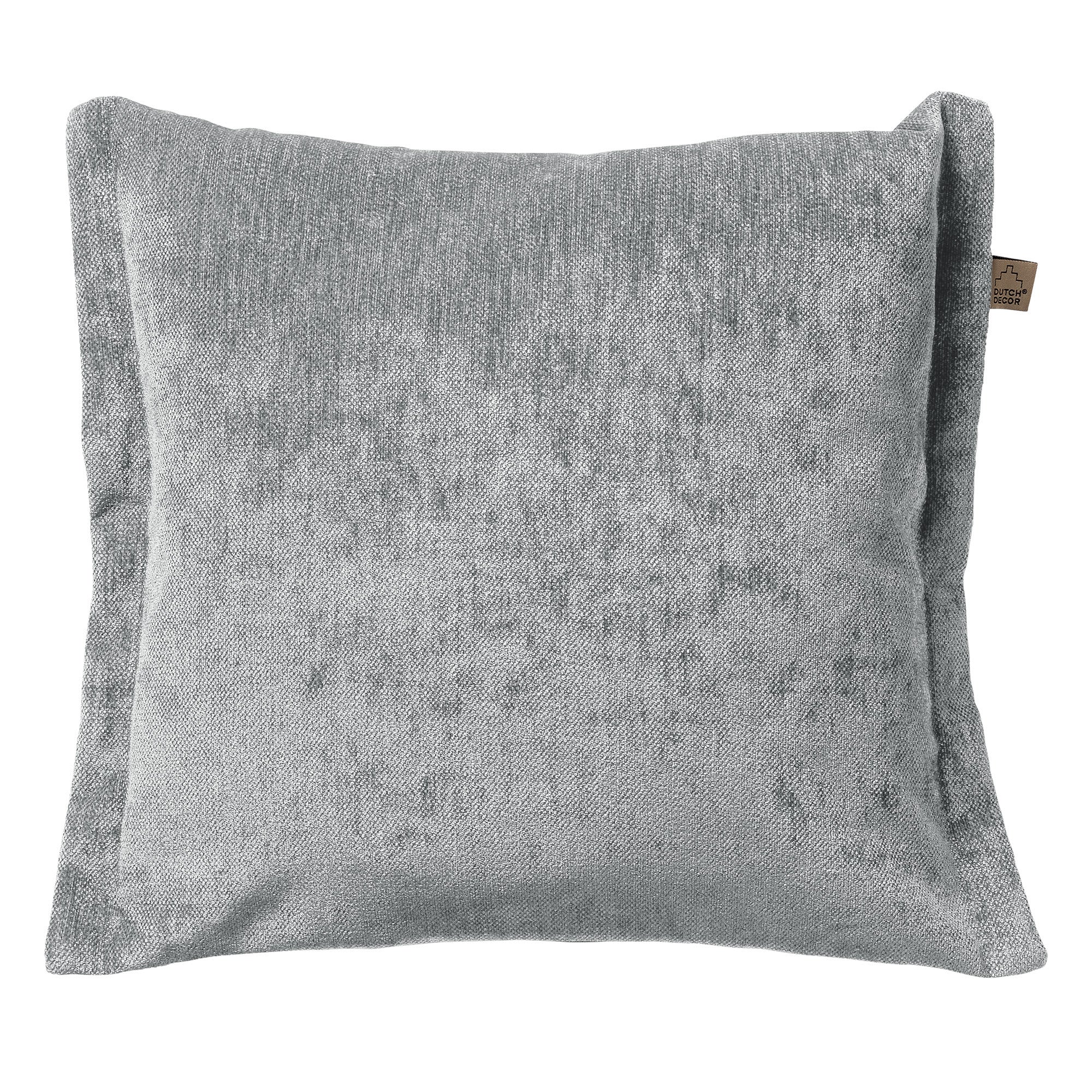 LEWIS - Kussenhoes 45x45 cm - fluweel - met sierrand - Micro Chip - gr