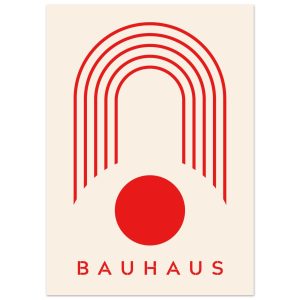 Artfulprints Poster Bauhaus – Red arches – 50×70 cm – Rood Artfulprints Poster Bauhaus – Red arches – 50×70 cm – Rood