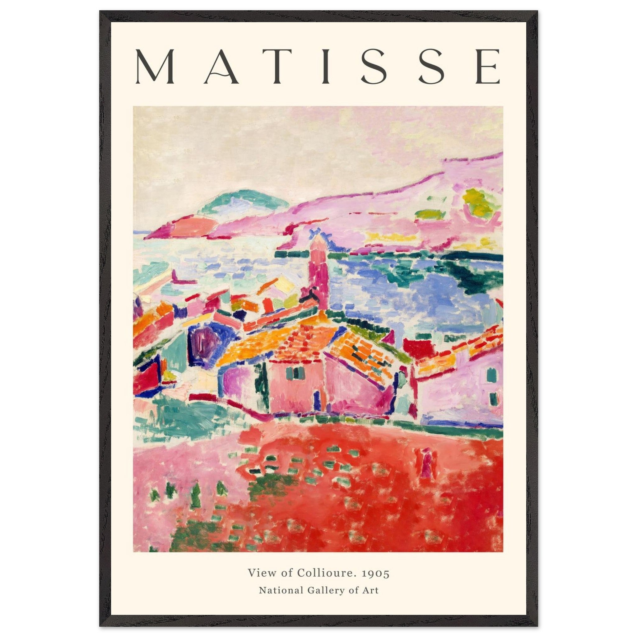 Artfulprints Poster met Lijst Matisse - View of Collioure 1905 - 70x10
