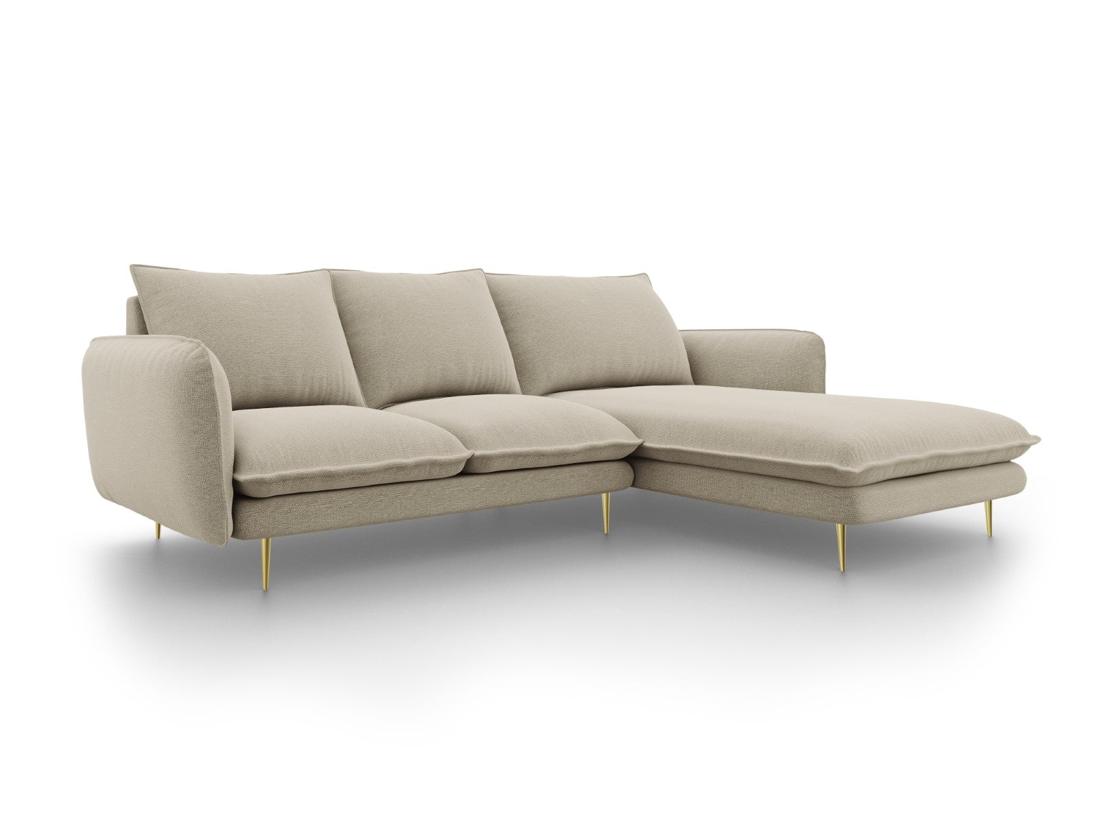 Cosmopolitan Design rechter hoekbank Vienna 5-zits, structurele stof,