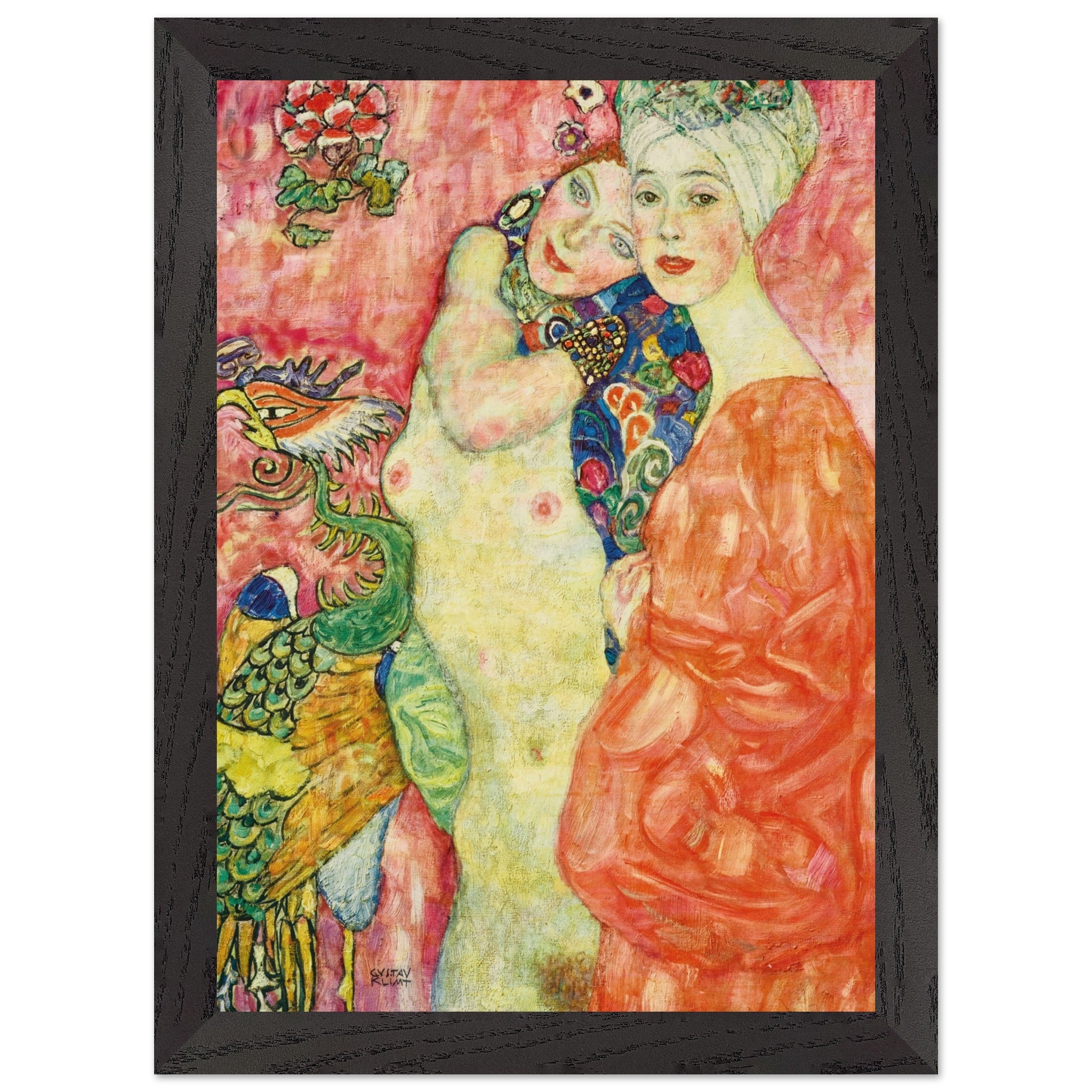 Artfulprints Poster met Lijst Gustav Klimt - The women friends - A4 21