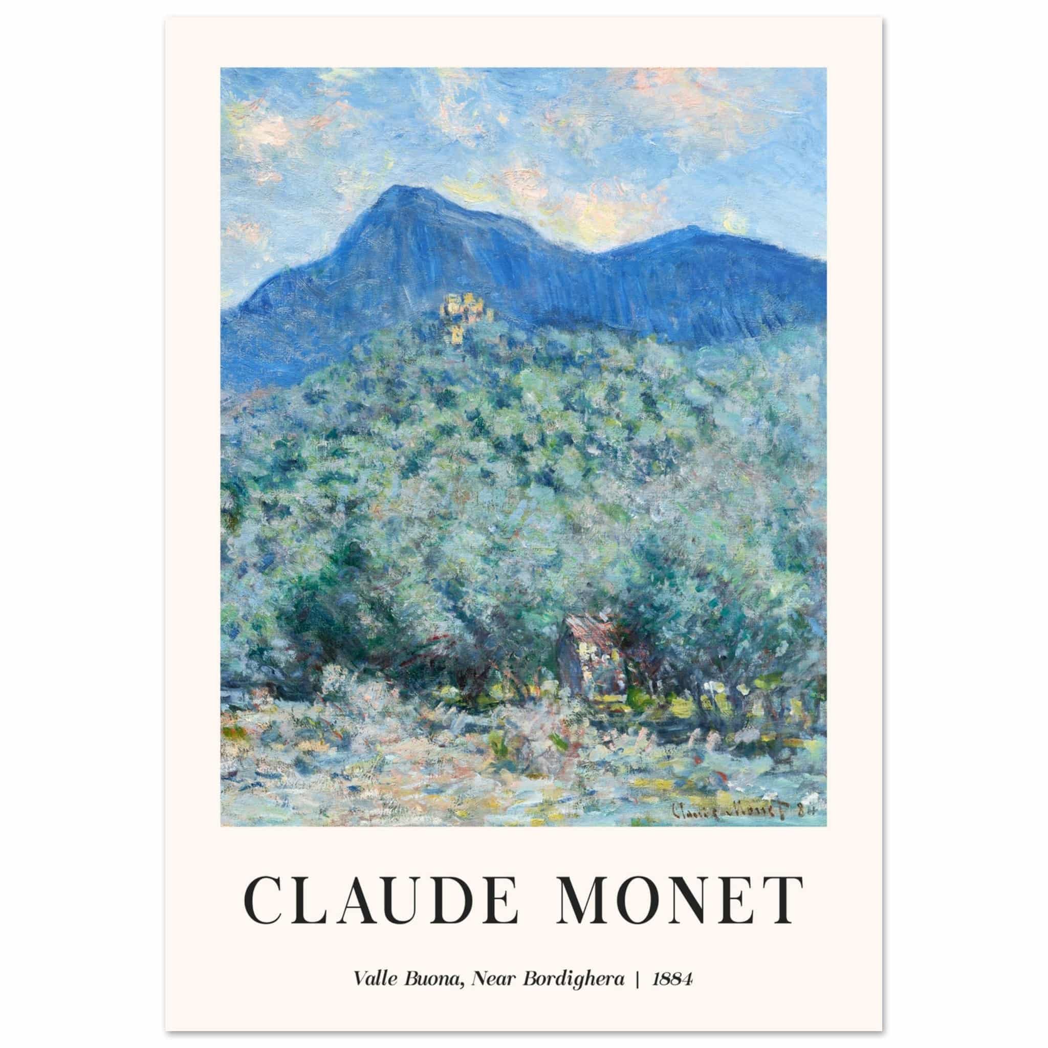 Artfulprints Poster Claude Monet - Valle Buona, near Bordighera - A4 2