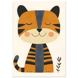 Artfulprints Poster Kleine tijger – A4 21×29.7 cm – Oranje Artfulprints Poster Kleine tijger – A4 21×29.7 cm – Oranje