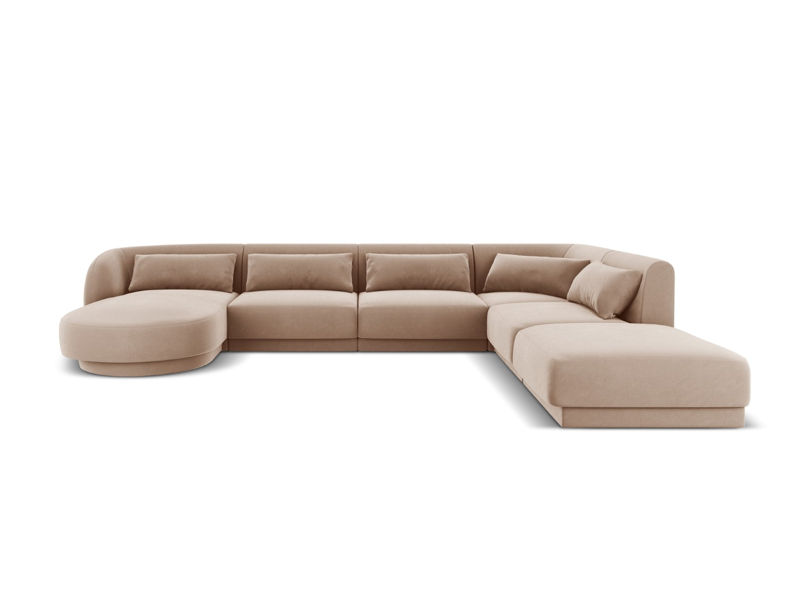 Cosmopolitan Design Panoramische hoekbank rechts Tulum 6-zits, flueel,