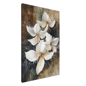 Artfulprints Canvas Vintage white blossoms canvas – 60×90 cm – Wit Artfulprints Canvas Vintage white blossoms canvas – 60×90 cm – Wit