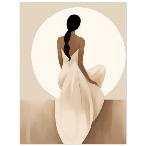 Artfulprints Poster Japandi The serene lady – 30×40 cm – Bruin Artfulprints Poster Japandi The serene lady – 30×40 cm – Bruin