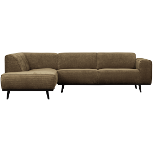 WOOOD hoekbank links Statement – Rib – Rock – 77x274x210 WOOOD hoekbank links Statement – Rib – Rock – 77x274x210