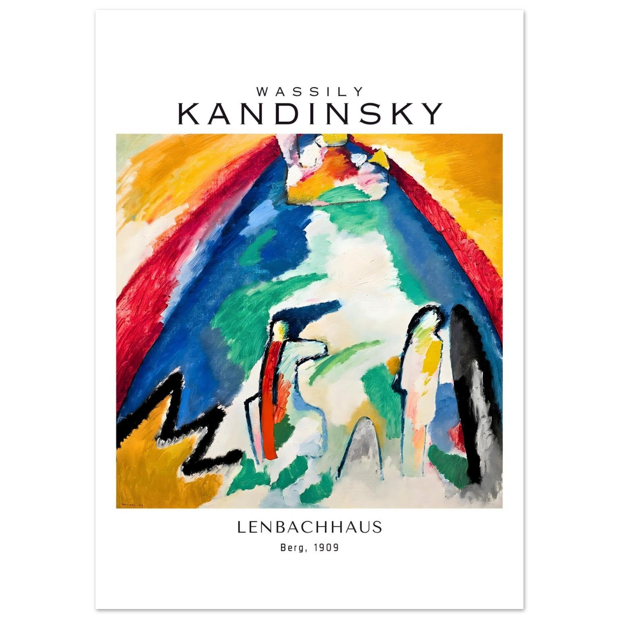 Artfulprints Wassily Kandinsky - Berg poster 50x70 cm