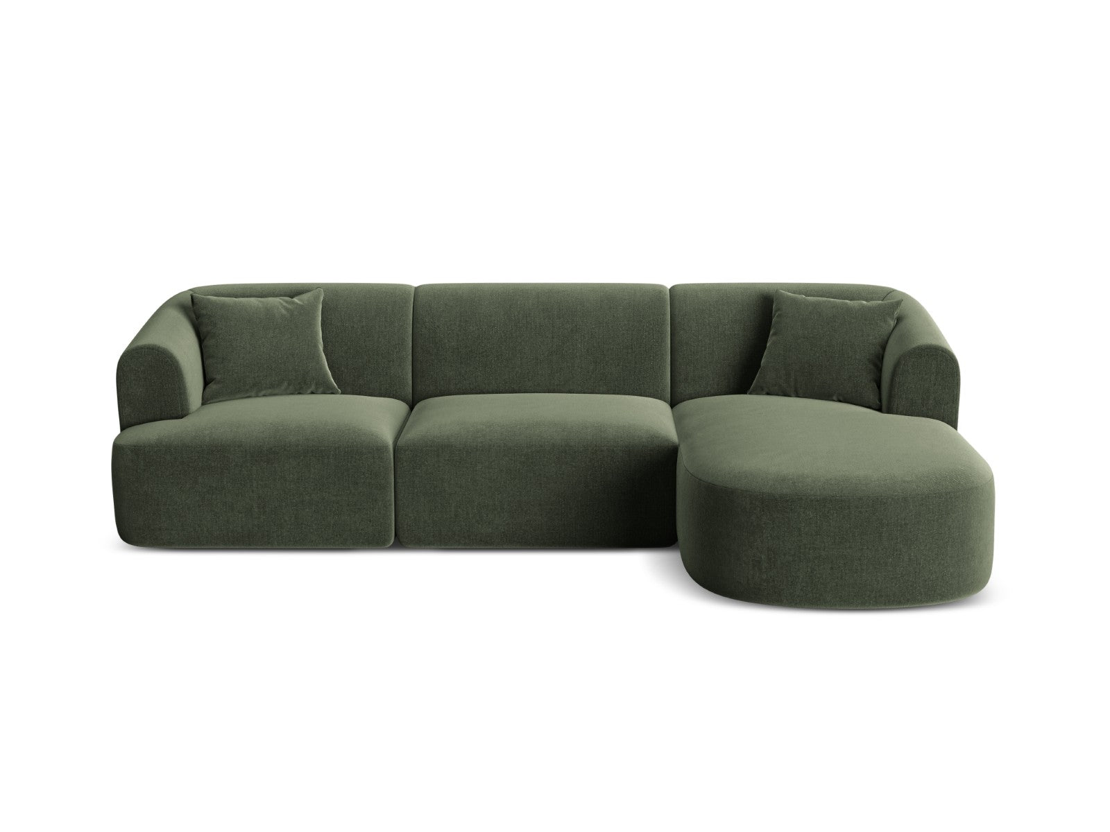 Cosmopolitan Design Modulaire hoekbank rechts Campi 4-zits, flueel gro