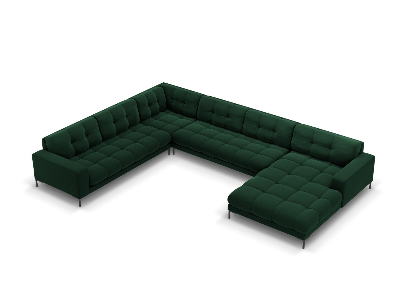Cosmopolitan Design Panoramische hoekbank links Bali 7-zits, flueel, f