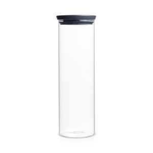 Brabantia Stapelbare glazen voorraadbus, 1,9 liter – Transparent